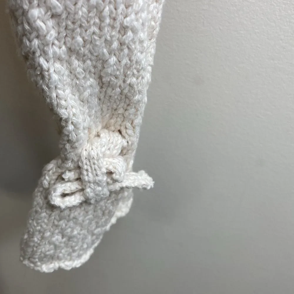 NWT Cream S Tie up Unisex Oversized Slouchy Cardigan with sleeve tie